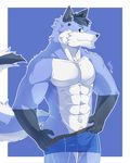  2015 abs anthro biceps big_muscles canine clothing hittoga male mammal muscular muscular_male pecs solo underwear wolf 