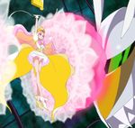  arm_up bare_legs blonde_hair cure_flora gloves go!_princess_precure grand_princess_(go!_princess_precure) groin haruno_haruka haruyama_kazunori legs long_hair magical_girl multicolored_hair panties pantyshot pink_hair precure stop_(go!_princess_precure) two-tone_hair underwear upskirt 