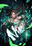  animal bad_id bad_pixiv_id brown_hair character_name elf facial_mark forehead_mark league_of_legends long_hair michael.r nidalee panther pointy_ears polearm ponytail solo weapon 