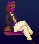  anthro blue_eyes brown_hair clothing equine fan_character hair horn horse male mammal my_little_pony pony sage_archer solo somescrub unicorn 