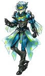  armor bionicle blue_hair gali_(bionicle) highres humanization lego md5_mismatch melancholiste resized short_hair solo the_lego_group upscaled visor 