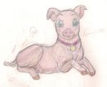  collar colored_pencil cute didactyl mammal pig pinup porcine pose queensmate sketch sow swine teats traditional_media_(artwork) 
