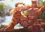  abs biceps clothing digital_media_(artwork) feline male mammal muscular muscular_male nipples soddy solo tiger underwear 