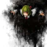  bad_id bad_pixiv_id blonde_hair dark darkness hair_ribbon hands kasu long_sleeves open_mouth red_eyes ribbon rumia shadow short_hair smile solo touhou 