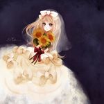  axis_powers_hetalia bad_id bad_pixiv_id belarus_(hetalia) blonde_hair blue_eyes bow bridal_veil bride dress flower frown hair_bow hair_ribbon long_hair poco24 ribbon solo sunflower veil wedding_dress 