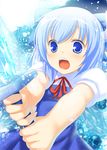  47agdragon blue_eyes blue_hair cirno crystal_sword ice solo sword touhou weapon wings 