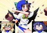  :3 bad_id bad_pixiv_id baseball blonde_hair bow broken brown_hair debris empty_eyes hair_bow hat helmet kikkawa_(citrus_fruits) long_hair moriya_suwako multiple_girls o_o purple_hair red_eyes reiuji_utsuho short_hair surprised touhou turn_pale wings yasaka_kanako 