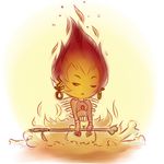  2016 bonfire-chan dark_souls digital_media_(artwork) female fire plagueofgripes simple_background staff 