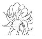  ambiguous_gender blush canine diaper feral fox fur ire-k looking_at_viewer mammal multiple_tails ninetales nintendo paws pok&eacute;mon simple_background solo video_games 