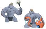  2015 abs ambiguous_fluids ambiguous_gender biceps big_muscles clothed clothing duo duster fangs grin hand_on_hip huge_muscles loincloth looking_at_viewer looking_down machoke maid_uniform maldu male male/ambiguous multiple_poses muscular nintendo nipples pecs pok&eacute;mon pose rotom simple_background suggestive three-quarter_portrait topless tube uniform video_games washing_machine white_background 