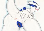  anus breasts butt female hi_res infamousrel legendary_pok&eacute;mon looking_at_viewer lugia nintendo open_mouth pok&eacute;mon presenting pussy solo spreading video_games 