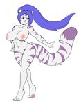  breasts cat feline hair mammal nude purple_hair skidd soya tiger uberquest webcomic 