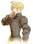  ahoge armor blonde_hair final_fantasy final_fantasy_tactics male_focus rabbitlovesick ramza_beoulve solo white_background 