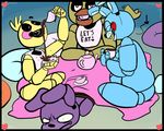  avian bird bonnie_(fnaf) cakesfunhouse chica_(fnaf) chicken female five_nights_at_freddy&#039;s five_nights_at_freddy&#039;s_2 group humor lagomorph machine male mammal rabbit robot toy_bonnie_(fnaf) toy_chica_(fnaf) video_games 