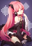  :p animal animal_on_shoulder artist_name arukanu bare_shoulders bat black_dress black_legwear boots chiiririn detached_sleeves dress finger_to_mouth krul_tepes long_hair looking_at_viewer owari_no_seraph pink_eyes pink_hair pointy_ears smile solo thigh_boots thighhighs tongue tongue_out two_side_up vampire very_long_hair 