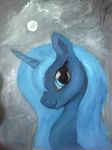  2014 blue_eyes blue_fur blue_hair cloud equine female feral friendship_is_magic fur hair horn looking_at_viewer mammal mindlesshead moon my_little_pony portrait princess_luna_(mlp) sky smile solo winged_unicorn wings 