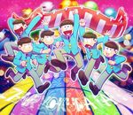  ;) brothers brown_hair formal male_focus matsuno_choromatsu matsuno_ichimatsu matsuno_juushimatsu matsuno_karamatsu matsuno_osomatsu matsuno_todomatsu multiple_boys one_eye_closed osomatsu-kun osomatsu-san sextuplets show_chiku-by siblings smile suit zenryoku_batankyuu 