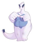 anthro big_breasts big_tail breasts lamm legendary_pok&eacute;mon lugia nintendo obese overweight pok&eacute;mon shy video_games wide_hips 