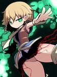  arm_warmers blonde_hair dutch_angle green_eyes hakika looking_at_viewer mizuhashi_parsee outstretched_arm panties pantyshot pointy_ears scarf shirt short_hair short_sleeves skirt solo thighs touhou underwear upskirt 