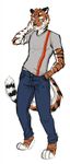  2012 anthro clothed clothing feline male mammal narcotic_sprinkles smirk solo standing tiger 
