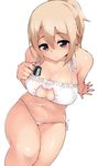  aoyama_blue_mountain bad_id bad_twitter_id bra breasts cat_lingerie cup gochuumon_wa_usagi_desu_ka? jpeg_artifacts large_breasts meme_attire milk navel panties side-tie_panties simple_background solo tera_zip underwear white_bra white_panties 