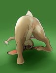  2016 3_toes 4_fingers anthro bent_over butt digital_media_(artwork) disney female fur hair hi_res judy_hopps lagomorph long_ears mammal multicolored_fur nude pink_nose presenting presenting_hindquarters pussy rabbit rear_view simple_background solo toes zigrock001 zootopia 