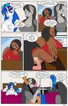  anthro anthrofied big_breasts blue_hair blush breasts brown_eyes brown_fur cleavage clothed clothing comic dekomaru dialogue dildo dock earth_pony english_text equine eyewear female friendship_is_magic fur glasses grey_fur grey_hair group hair horn horse mammal masturbation my_little_pony octavia_(mlp) pegasus pony pussy pussy_juice sex_toy text thehotroom unicorn upskirt vaginal_masturbation vinyl_scratch_(mlp) white_fur wings 