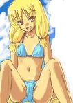  final_fantasy final_fantasy_tactics geomancer_(fft) lowres oekaki shiro_(tyousenasagao) solo swimsuit 