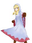  blonde_hair blue_eyes boots braid breasts final_fantasy final_fantasy_tactics gloves highres hood long_hair robe solo twin_braids twintails white_mage white_mage_(fft) 