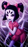  arachnid arthropod fangs female lindaroze muffet multi_limb multiple_eyes purple_eyes solo spider undertale video_games 