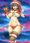  :d artist_name aurora bad_id bad_pixiv_id bare_shoulders bikini black_eyes black_hair blush box breasts choker christmas cleavage collarbone commentary_request covered_nipples gift gift_box gloves groin hat ichigo_100_percent large_breasts long_hair looking_at_viewer marker_(medium) multicolored multicolored_clothes multicolored_legwear navel open_mouth panties pom_pom_(clothes) red_bikini red_gloves santa_costume santa_hat side-tie_panties skindentation sky smile solo star_(sky) starry_sky swimsuit takecha toujou_aya traditional_media underboob underwear 