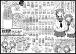  bangs baozi bottle commentary counter drinking eating fang folded_ponytail food greyscale hair_bun hair_ornament hairclip hand_to_own_mouth ikazuchi_(kantai_collection) inazuma_(kantai_collection) kantai_collection menu_board milk_bottle milk_carton miniskirt monochrome multiple_girls nagumo_(nagumon) neckerchief open_mouth pointing school_uniform serafuku sign skirt sparkle sparkling_eyes translated trembling 