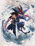  gen_6_pokemon greninja ninja poke_ball pokemon pokemon_(anime) pokemon_(creature) satoshi-greninja satoshi_(pokemon) scarf tongue tongue_out yoi_(207342) 