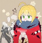  2boys cape cup fate/apocrypha fate/extra fate/grand_order fate_(series) koshiro_itsuki looking_away multiple_boys nero_claudius_(fate) nero_claudius_(fate)_(all) romulus_(fate/grand_order) sweater vlad_iii_(fate/apocrypha) 