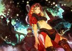  1girl blonde_hair brother_and_sister chain commentary hat hat_feather hood ingway_(odin_sphere) long_hair midriff odin_sphere puff_and_slash_sleeves puffy_sleeves siblings toi8 twins velvet_(odin_sphere) weapon 