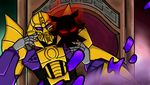  absurdres armor bionicle dio_brando highres irrationallyrational jojo_no_kimyou_na_bouken makuta mask parody purple_eyes stone_mask_(jojo) the_lego_group 