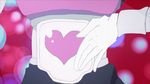  animated animated_gif belt black_hair bossmonsterbani commentary english heart mechanical_arm mettaton mettaton_ex robot sparkle spotlight subtitled undertale 