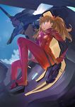  blue_eyes bodysuit brown_hair cockpit entry_plug eva_01 long_legs mecha neon_genesis_evangelion pilot_suit plugsuit seal_(artist) sitting souryuu_asuka_langley twintails 