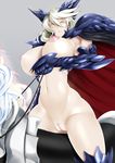  armor artoria_pendragon_(all) artoria_pendragon_(lancer_alter) blonde_hair breasts fate/grand_order fate_(series) horns horse horseback_riding huge_breasts janong llamrei_(fate) long_hair looking_at_viewer md5_mismatch navel nipples nude pussy riding serious solo thighs uncensored 