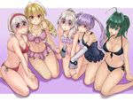  :o ahoge akari_acura antenna_hair aqua_eyes bikini black_bikini blonde_hair blush breasts chaika_bogdan chaika_trabant cleavage detached_sleeves drill_hair eyebrows frederika_(hitsugi_no_chaika) frilled_bikini frills front-tie_top green_eyes hair_intakes hair_over_shoulder hairband hare_(haaale) heterochromia hitsugi_no_chaika kneeling long_hair looking_at_viewer medium_breasts multiple_girls navel niva_lada one-piece_swimsuit pointy_ears ponytail purple_eyes red_bikini seiza short_hair side-tie_bikini silver_hair sitting small_breasts smile swimsuit twintails 