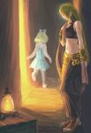  blonde_hair breasts dancer dancer_(fft) final_fantasy final_fantasy_tactics long_hair medium_breasts midriff multiple_girls roten 