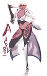  bad_id bad_pixiv_id cleavage_cutout collarbone dark_skin dungeon_and_fighter elf gloves highres licking long_hair mamun navel pinky_out pointy_ears red_eyes rogue_(dungeon_and_fighter) simple_background solo standing standing_on_one_leg thighhighs white_background white_hair wide_sleeves 