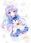  animal_ears blue_eyes blue_hair bunny_ears coffee cup gochuumon_wa_usagi_desu_ka? hair_ornament hairclip kafuu_chino long_hair ponton solo 