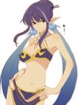  bad_id bad_pixiv_id bikini blue_hair breasts cleavage judith medium_breasts midriff pointy_ears swimsuit tales_of_(series) tales_of_vesperia tsukigami_runa 