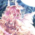  animal_ears hat highres kibushi mystia_lorelei pink_hair revision short_hair solo touhou wings 