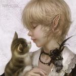  animal bad_id bad_pixiv_id cat lowres original pointy_ears realistic solo yoru_(xueyinye) 