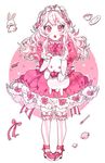  bad_id bad_pixiv_id comb cup full_body headdress lolita_fashion long_hair looking_at_viewer mary_janes open_mouth original pink pink_eyes pink_hair piyo_(ppotatto) saucer shoes solo stuffed_animal stuffed_bunny stuffed_toy sweet_lolita teacup teeth thighhighs 