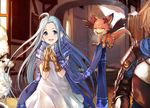  blue_eyes blue_hair blush gloves granblue_fantasy keita_(kta0) long_hair lyria_(granblue_fantasy) scarf 