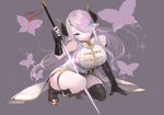  breasts gloves granblue_fantasy horns narumeia_(granblue_fantasy) pink_hair pointed_ears rugure sword thighhighs weapon 