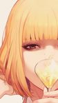  blonde_hair brown_eyes close-up cup drinking_glass face heart heart-shaped_pupils highres long_hair looking_at_viewer midorikawa_hana prison_school solo symbol-shaped_pupils vocky wine_glass 